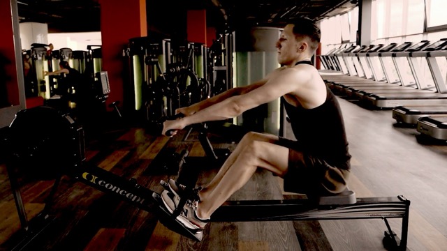 On the erg in the gym